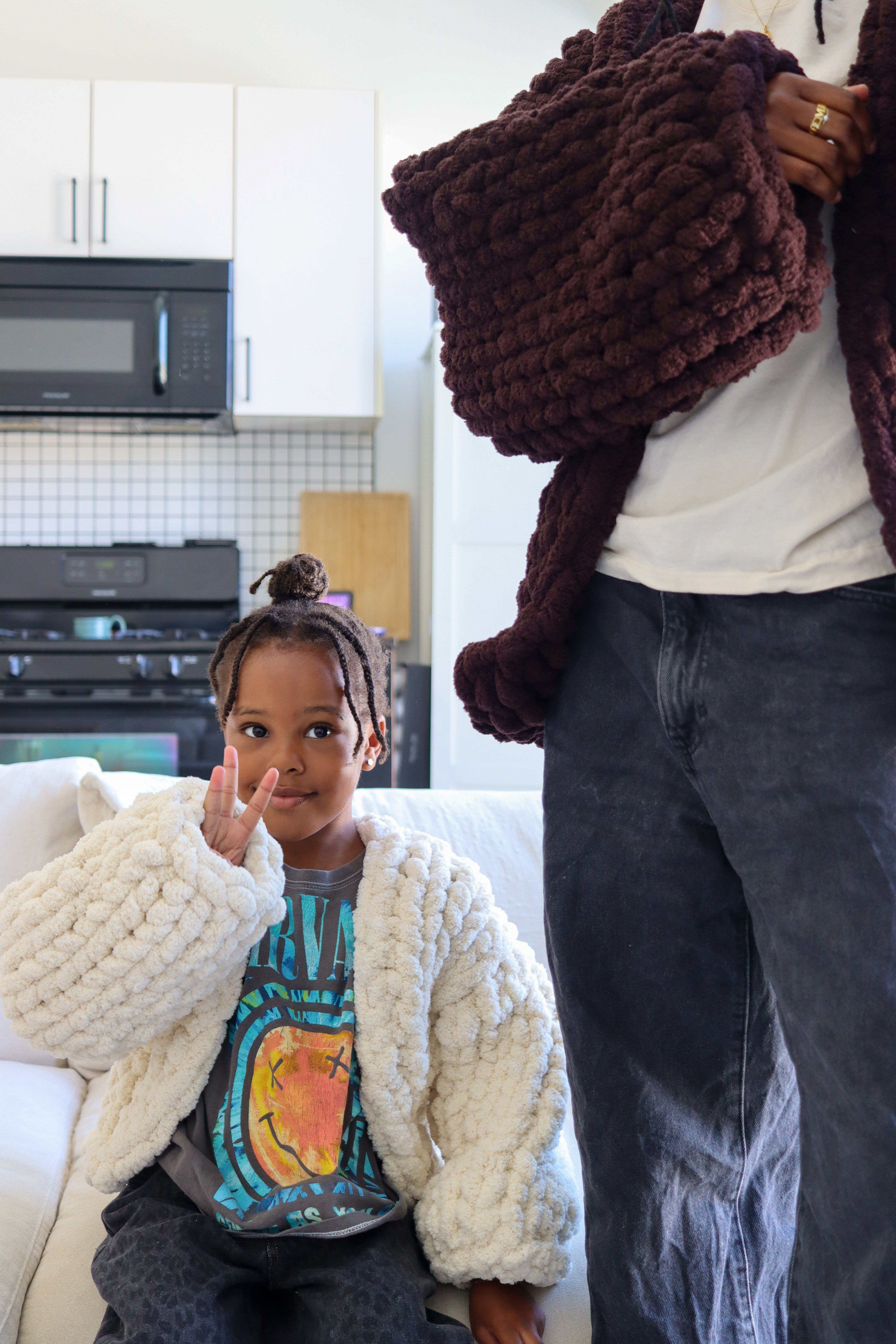 Kid's Chunky Knit Cardigan – WARMKNITUP